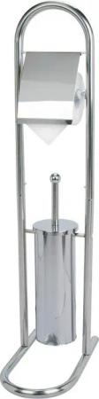 Stand-WC-Garnitur silber Edelstahl