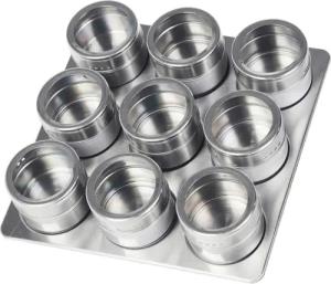 SCHÄFER Gewürzdosenset silber Edelstahl