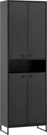 Schuhschrank Janne schwarz matt B/H/T: ca. 60,2x185,5x33 cm