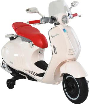 HOMCOM Kinder-Elektro-Motorrad Vespa creme B/H/L: ca. 49x75x108 cm