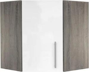 Eckhängeschrank Judith weiß Hochglanz B/H/T/L: ca. 60x64x35x60 cm