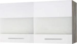 Glashängeschrank Judith weiß Hochglanz B/H/T: ca. 100x64x35 cm
