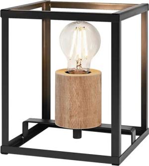 LEDVANCE Tischleuchte Nairobi 759084 schwarz Metall Holz B/H/L: ca. 17x20,3x17 cm E27 1 Brennstellen