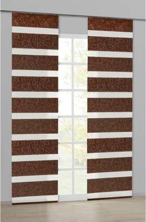 Schiebevorhang Mandy braun B/L: ca. 60x245 cm