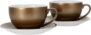 CreaTable Cappucinotassenset Golden Days gold Steinzeug 4 tlg.