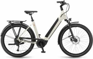 WINORA Sinus 9 (625 Wh), 9 Gang Kettenschaltung, Damenfahrrad, Deep, Modell 2023, 27,5 Zoll 54 cm Linenwhite