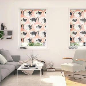 Verdunkelungsrollo Jumbo Flowers rot B/L: ca. 45x150 cm