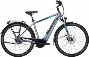 PEGASUS Premio Evo 5R (500 Wh), 5 Gang Nabenschaltung, Herrenfahrrad, Diamant, Modell 2022/2023, 28 Zoll 60 cm dark chrome silver