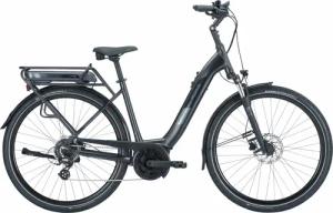 Pegasus Solero E8 Plus (500 Wh), 8 Gang Kettenschaltung, Damenfahrrad, Wave, Modell 2024, 28 Zoll 55 cm black matt