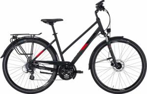 Pegasus Solero SL Disc 24, 24 Gang Kettenschaltung, Damenfahrrad, Trapez, Modell 2024, 28 Zoll 60 cm black