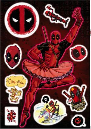 Komar Wandtattoo Deadpool Derppool Disney Deadpool Derppool B/L: ca. 50x70 cm