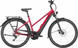 Pegasus Premio Evo 10 Lite (625 Wh), 10 Gang Kettenschaltung, Damenfahrrad, Trapez, Modell 2024, 28 Zoll 55 cm hyper red
