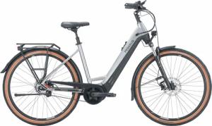 Pegasus Premio Evo 5R Belt (625 Wh), 5 Gang Nabenschaltung, Damenfahrrad, Wave, Modell 2024, 28 Zoll 55 cm silver / black