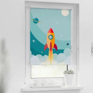 Verdunkelungsrollo Rakete blau B/L: ca. 90x150 cm