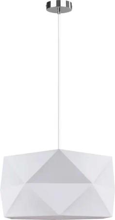 SPOT Light Pendelleuchte Finja 1841828 weiß Chrom Metall Textil H/D: ca. 120x46,5 cm E27 1 Brennstellen
