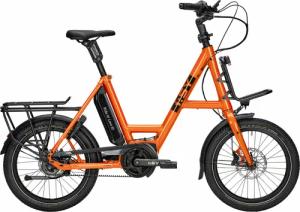 i:SY XXL E5 ZR F Comfort (545 Wh), 5 Gang Nabenschaltung, Unisexfahrrad, Kompakt, Modell 2023, 20 Zoll 51 cm happy orange