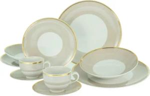 CreaTable Kombiservice FESTIVE creme Porzellan 10 tlg.