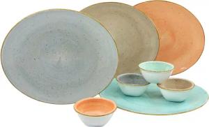 CreaTable Steak-Set Vintage Nature multicolor Porzellan