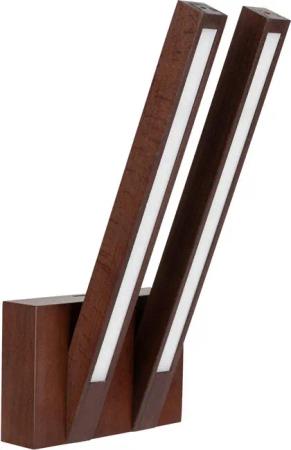 SPOT Light Wandleuchte Linus Out 2437276 nussbaum Birkenholz B/H/T: ca. 16x30x3,5 cm 2 Brennstellen