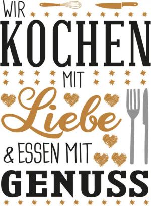 Dekosticker Spruch bunt B/L: ca. 50x70 cm 2 tlg.