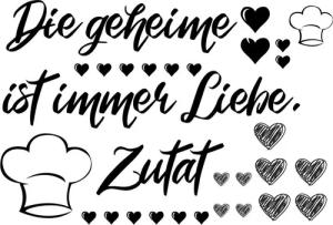 Dekosticker Spruch schwarz B/L: ca. 50x70 cm 2 tlg.