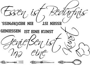 Dekosticker Spruch schwarz B/L: ca. 50x70 cm 2 tlg.