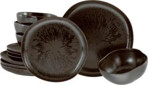 CreaTable Tafelservice Natura Organic braun Steinzeug 12 tlg.