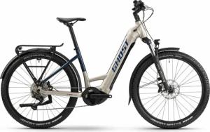 GHOST E-Teru Universal EQ Low (625 Wh), 10 Gang Kettenschaltung, Damenfahrrad, Wave, Modell 2024, 27,5 Zoll 50 cm pearl warm grey/pearl dark blue - glossy