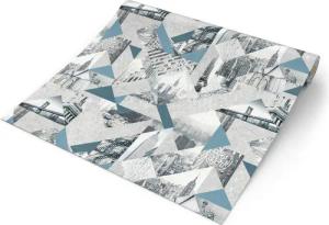 UGEPA Vliestapete New York blau grau B/L: ca. 53x1005 cm