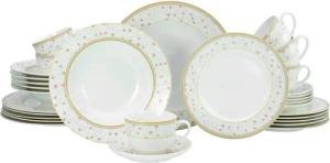 CreaTable Kombiservice Emilia weiß Porzellan 30 tlg.