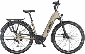 KTM MACINA TOUR P510 (500 Wh), 9 Gang Kettenschaltung, Damenfahrrad, Deep, Modell 2024, 28 Zoll 43 cm oak matt (black+orange)