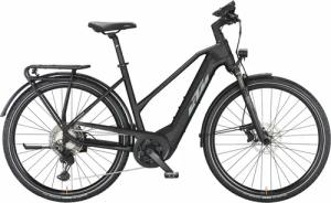 KTM POWER SPORT 11 PLUS (750 Wh), 11 Gang Kettenschaltung, Damenfahrrad, Trapez, Modell 2024, 28 Zoll 51 cm black matt (grey+orange)