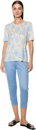 Mey Capri-Pyjama Mey Damen Pyjama 3/4 lang 13224 Golden Day (1 Stücvk, 1 tlg., 1 Stück)