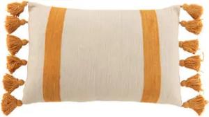 J-line  Kissen COUSSIN PLAG RAY RECT COT OCRE (40x60x12cm)