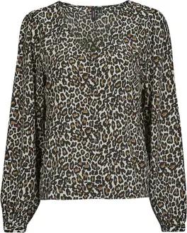 Vero Moda Blusen VNMNAJA LS V NECK PLEAT SHIRT