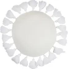 J-line  Kissen COUSSIN ROND FLO POLYE BLA (45x45x14cm)