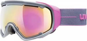 uvex Jakk Sphere Skibrille (5026 grey pink mat, mirror pink/clear)