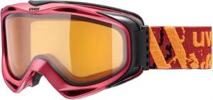 uvex g.gl 300 Brillenträger Skibrille (3030 darkred mat, lasergold lite/clear)