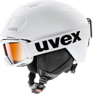 uvex Heyya Pro Kinder Skihelm Set (51-55 cm, 20 white/black matt)