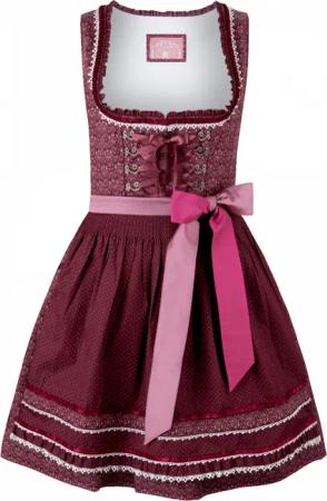 Dirndl Kim (bordeaux, Gr. 38) von Stockerpoint Wiesnwuid für Damen, 100% Baumwolle