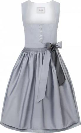 Dirndl Audrey (hellgrau, Gr. 48) von Stockerpoint Heimatgwand für Damen, 60% Baumwolle, 40% Leinen