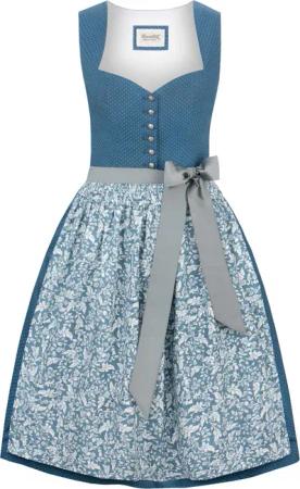 Dirndl Rhianna (blau, Gr. 38) von Stockerpoint Heimatgwand für Damen, 100% Baumwolle
