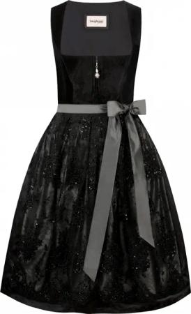 Dirndl Esta (schwarz, Gr. 46) von Stockerpoint Bergfeuer Couture für Damen, 60% Polyester, 40% Baumwolle
