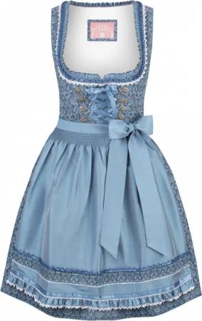 Dirndl Ruby (blau, Gr. 42) von Stockerpoint Wiesnwuid für Damen, 100% Baumwolle