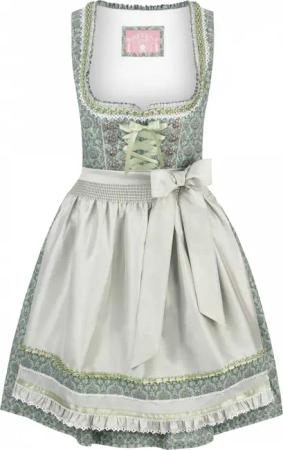 Dirndl Ruby (salbei, Gr. 34) von Stockerpoint Wiesnwuid für Damen, 100% Baumwolle