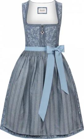 Dirndl Diana (rauchblau, Gr. 34) von Stockerpoint Heimatgwand für Damen, 100% Polyester