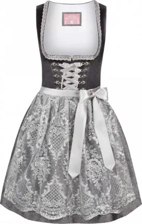 Dirndl Loredana (anthrazit, Gr. 34) von Stockerpoint Wiesnwuid für Damen, 40% Baumwolle, 60% Polyester