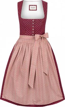 Dirndl Gina (bordeaux, Gr. 34) von Stockerpoint Heimatgwand für Damen, 100% Baumwolle