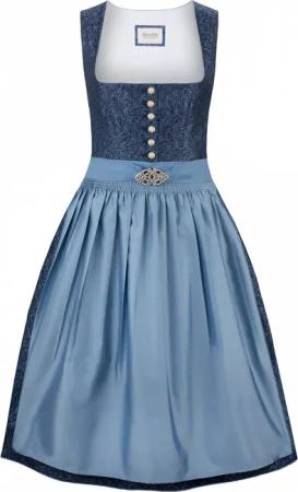 Dirndl Leonora (blau, Gr. 32) von Stockerpoint Heimatgwand für Damen, Lange Dirndl 70-96 cm, 100% Polyester