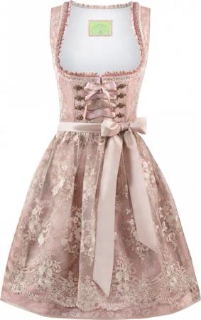 Dirndl Noelia (altrosa, Gr. 34) von Stockerpoint Wiesnwuid für Damen, Kurze Dirndl 50-55 cm, 100% Polyester
